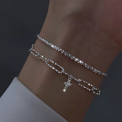 Sterling Zilveren Vlinder Armband Voor Vrouwen Mode Luxe Strass