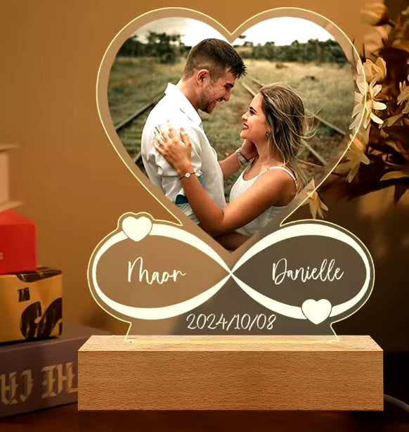 Verjaardag Vrouwen Mannen Koppels Geschenken Aangepaste Foto Liefde Frame Gepersonaliseerde Acryl Plaque Valentijnsdag Cadeftware voor Hem Haar