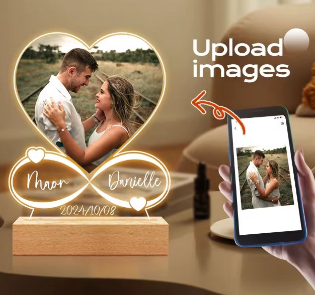 Verjaardag Vrouwen Mannen Koppels Geschenken Aangepaste Foto Liefde Frame Gepersonaliseerde Acryl Plaque Valentijnsdag Cadeftware voor Hem Haar