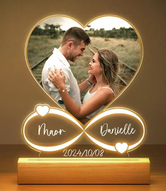Verjaardag Vrouwen Mannen Koppels Geschenken Aangepaste Foto Liefde Frame Gepersonaliseerde Acryl Plaque Valentijnsdag Cadeftware voor Hem Haar