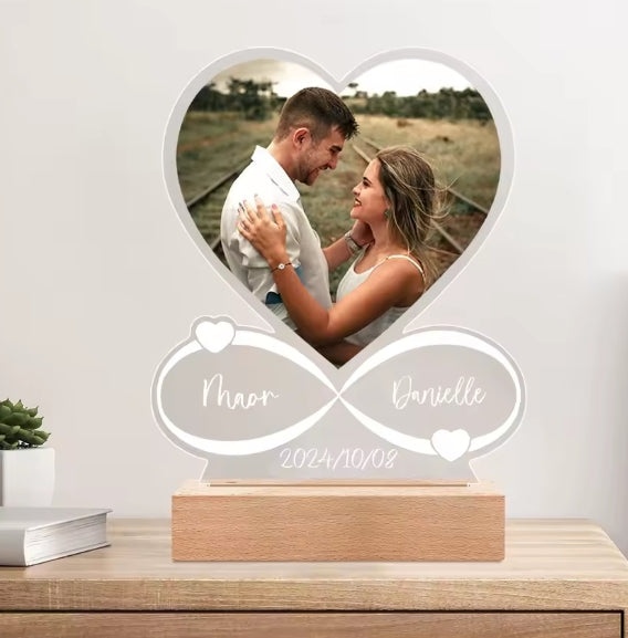 Verjaardag Vrouwen Mannen Koppels Geschenken Aangepaste Foto Liefde Frame Gepersonaliseerde Acryl Plaque Valentijnsdag Cadeftware voor Hem Haar