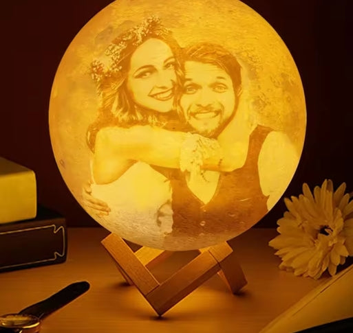 3D-printen Maanlamp Gepersonaliseerde fotodext Aangepaste USB-nachtlampje Verjaardag Moederdag Valentijnsdag Vakantie Maannadeau