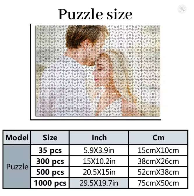 Gepersonaliseerde aangepaste fotopuzzel Aanpassen