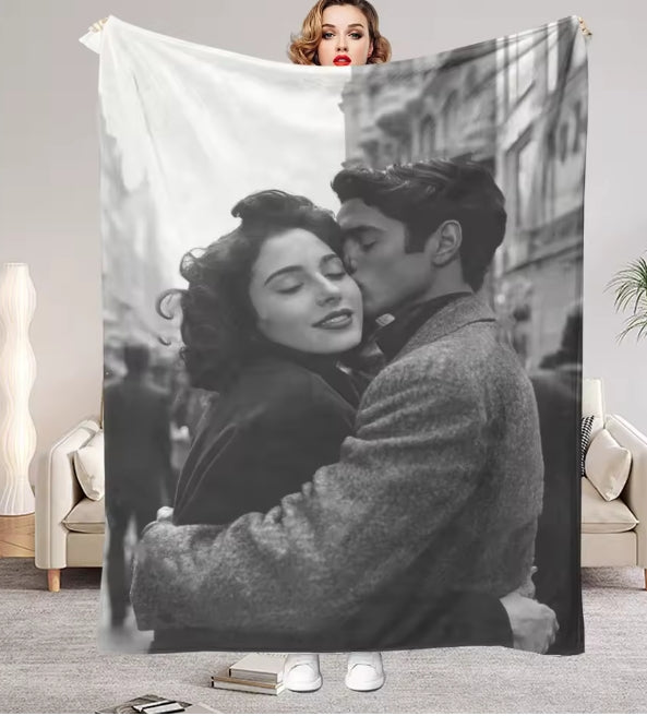 1-delig op maat gemaakte doe-het-zelf gepersonaliseerde fotodeken voor geliefden Flanellen dekenproducten