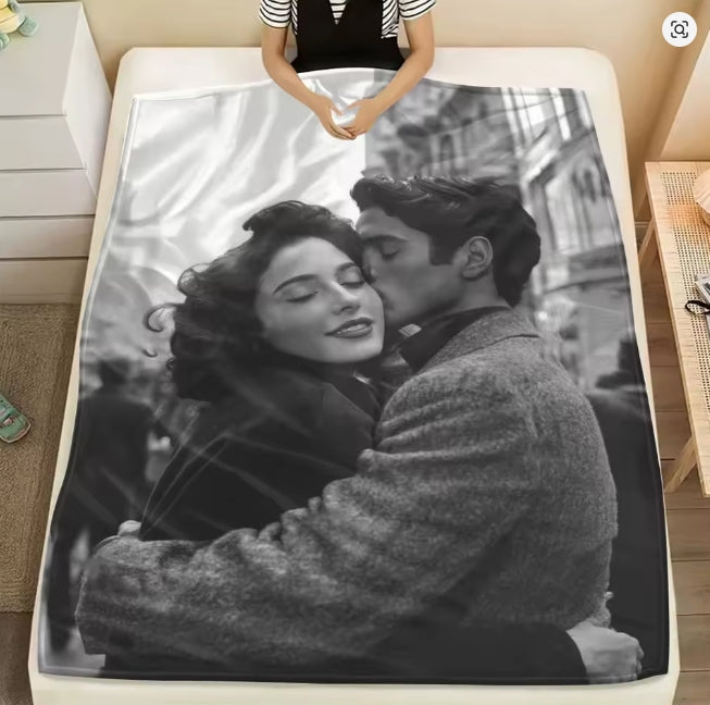 1-delig op maat gemaakte doe-het-zelf gepersonaliseerde fotodeken voor geliefden Flanellen dekenproducten