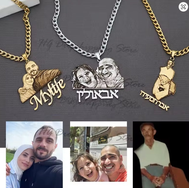 Aangepaste foto naamplaatje hanger