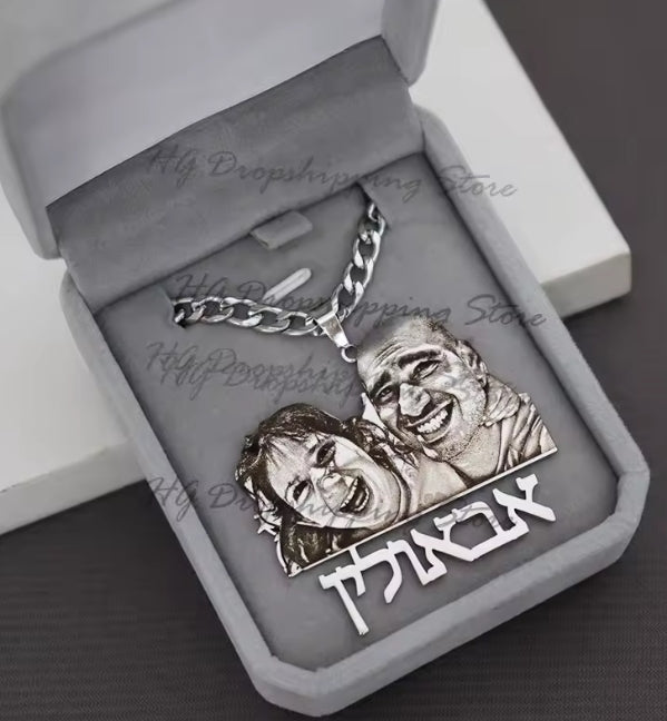 Aangepaste foto naamplaatje hanger