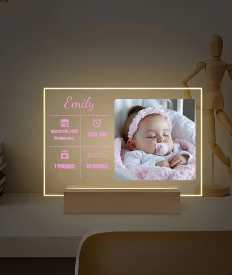 1PC op maat gemaakte bab Collage foto LED