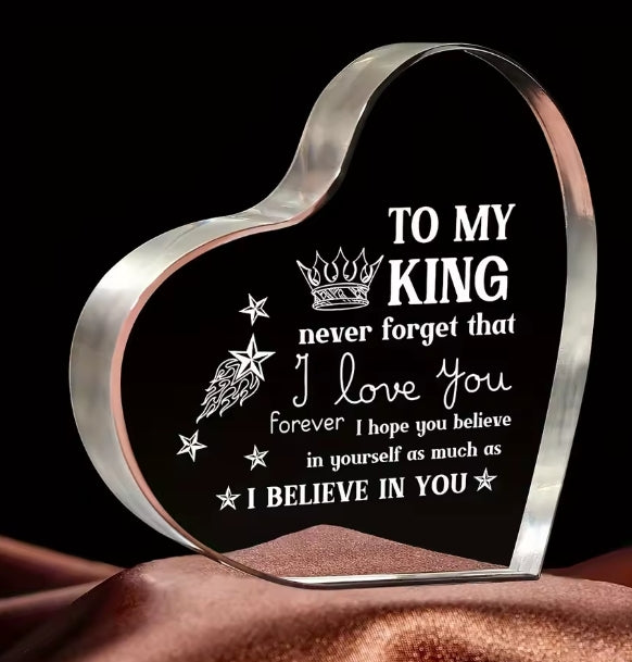 Uniek acryl hartviltcadeau