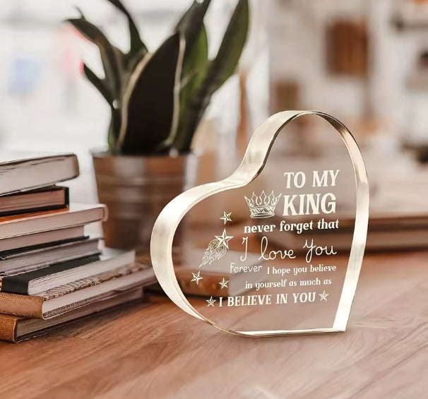 Uniek acryl hartviltcadeau