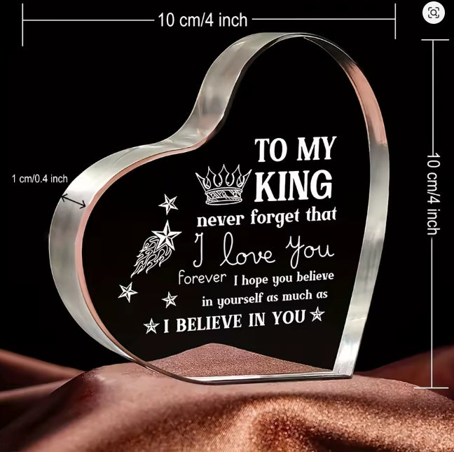 Uniek acryl hartviltcadeau