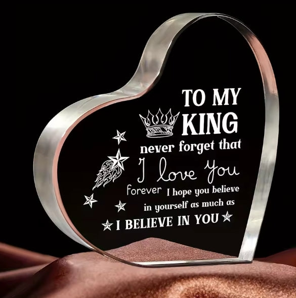 Uniek acryl hartviltcadeau