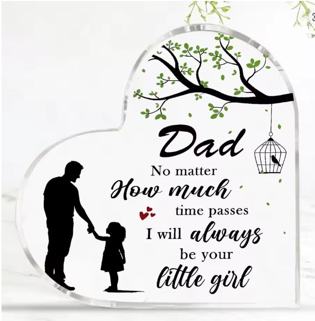 Papa geschenken van dochter acryl