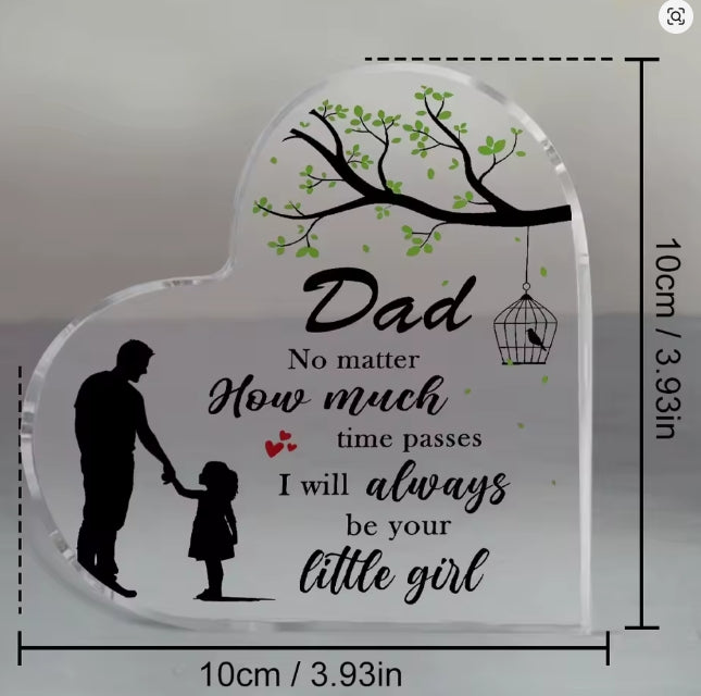 Papa geschenken van dochter acryl