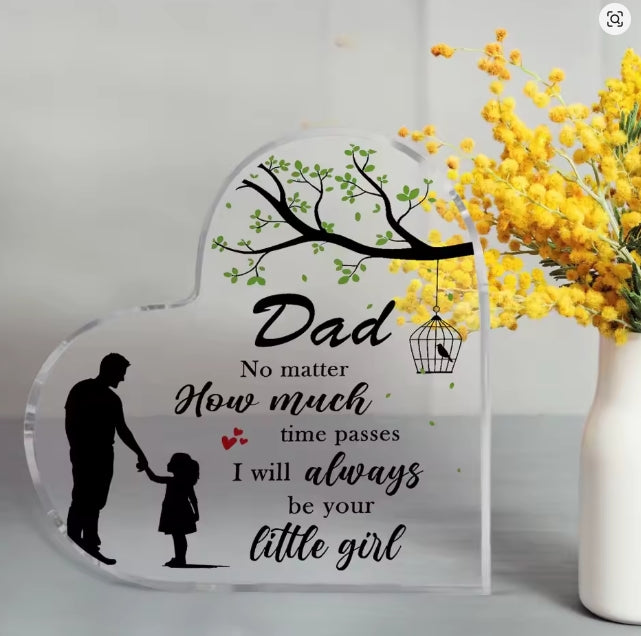 Papa geschenken van dochter acryl