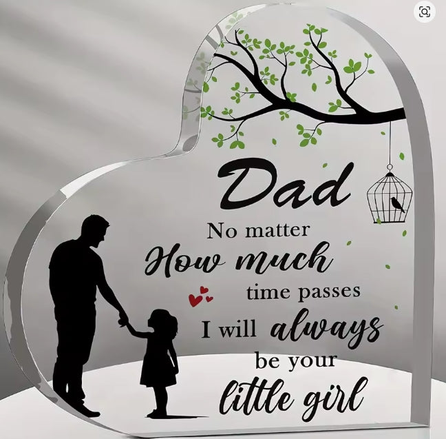 Papa geschenken van dochter acryl