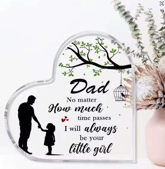 Papa geschenken van dochter acryl