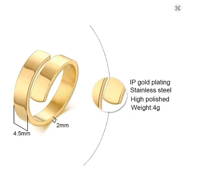 Dual Twee Naam Ringen Goud Kleur Custom