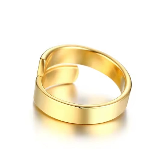 Dual Twee Naam Ringen Goud Kleur Custom