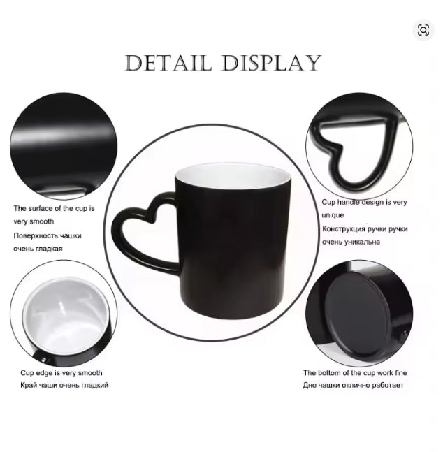 keramische magische beker giet warm water foto display foto