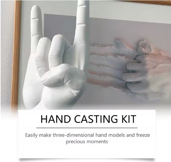 Paar handgemaakte gietkit, voor handafdruk,