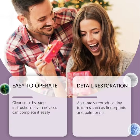 Paar handgemaakte gietkit, voor handafdruk,