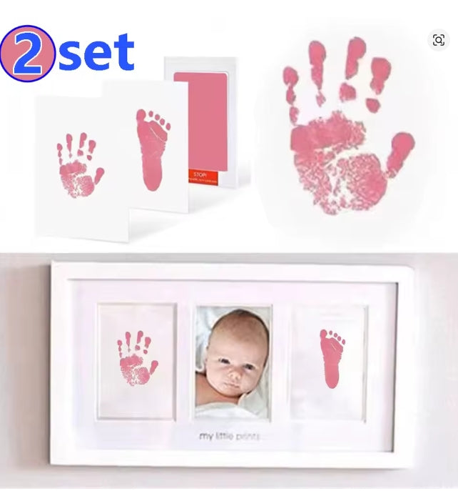 Pasgeboren Inktloze Print Kit Hand Voetafdruk Makers