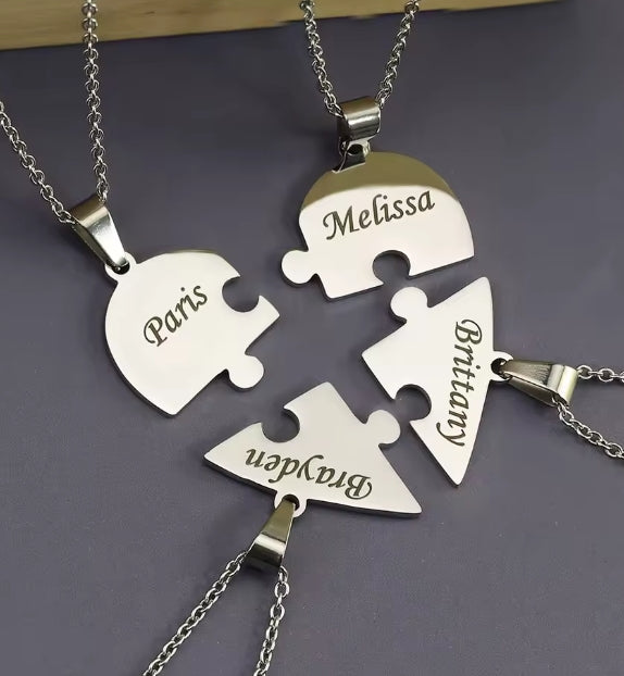 namen verbaasd hart hanger ketting