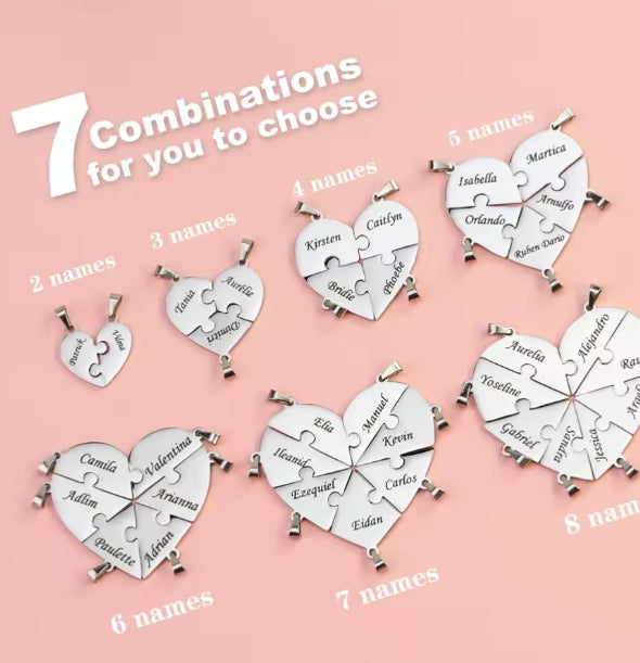 namen verbaasd hart hanger ketting