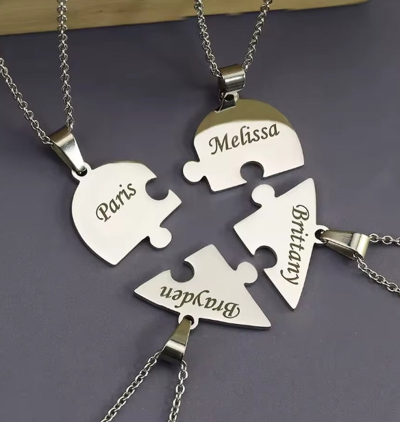 namen verbaasd hart hanger ketting