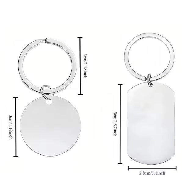 naam en nummer sleutelhanger