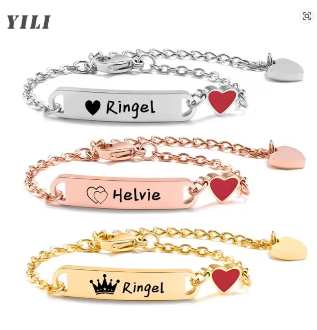 Baby Naam Armband 14K Vergulde Aangepaste ID