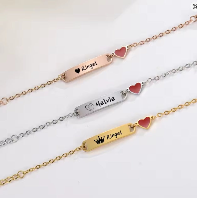 Baby Naam Armband 14K Vergulde Aangepaste ID