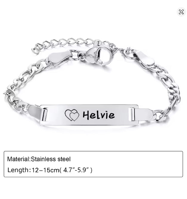 Baby Naam Armband 14K Vergulde Aangepaste ID