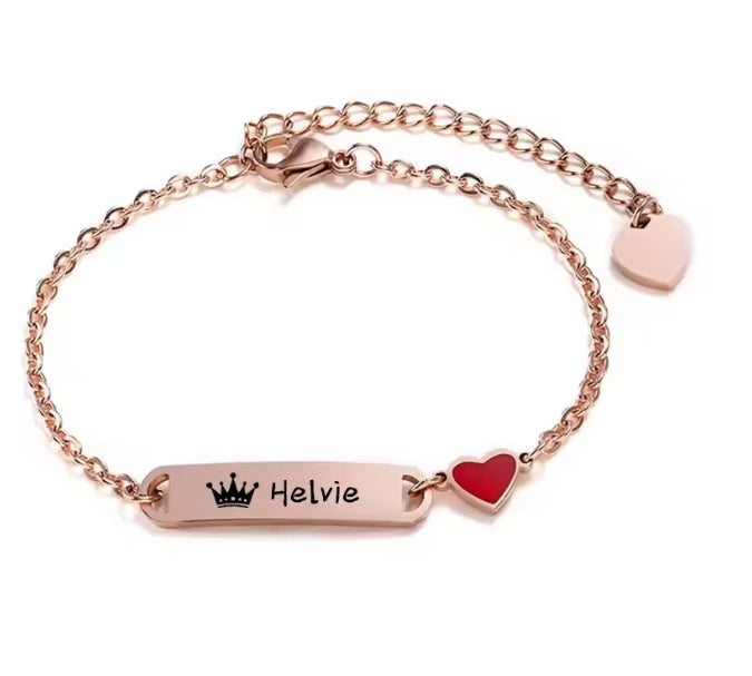 Baby Naam Armband 14K Vergulde Aangepaste ID