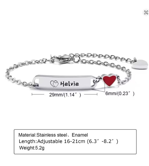 Baby Naam Armband 14K Vergulde Aangepaste ID