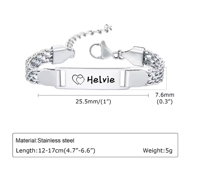 Baby Naam Armband 14K Vergulde Aangepaste ID