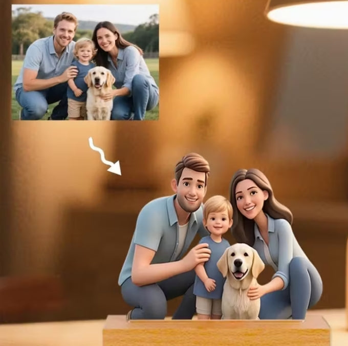 2D Plat - Aangepaste 3D Cartoon Acryl Fotolijst