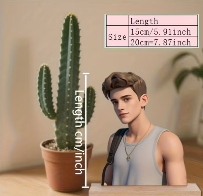 2D Plat, Aangepaste 3D Cartoon Acryl Fotolijst - AI Ontworpen Aangepaste Fotolijsten,