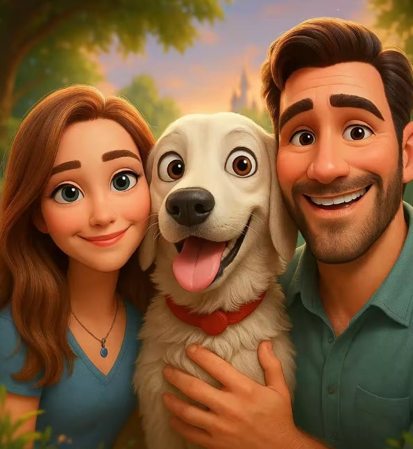 cartoonstijl portret van foto