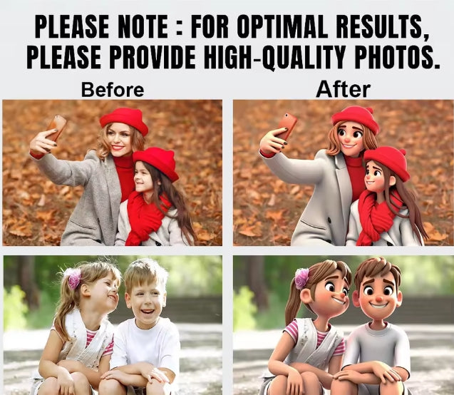 cartoonstijl portret van foto