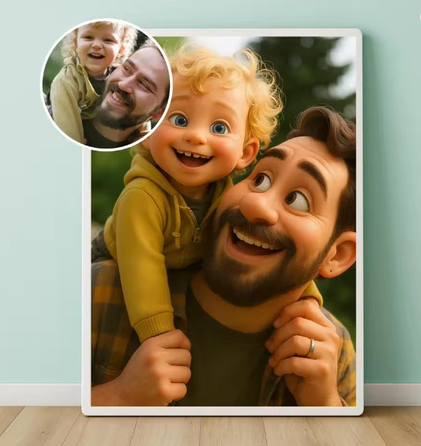 cartoonstijl portret van foto